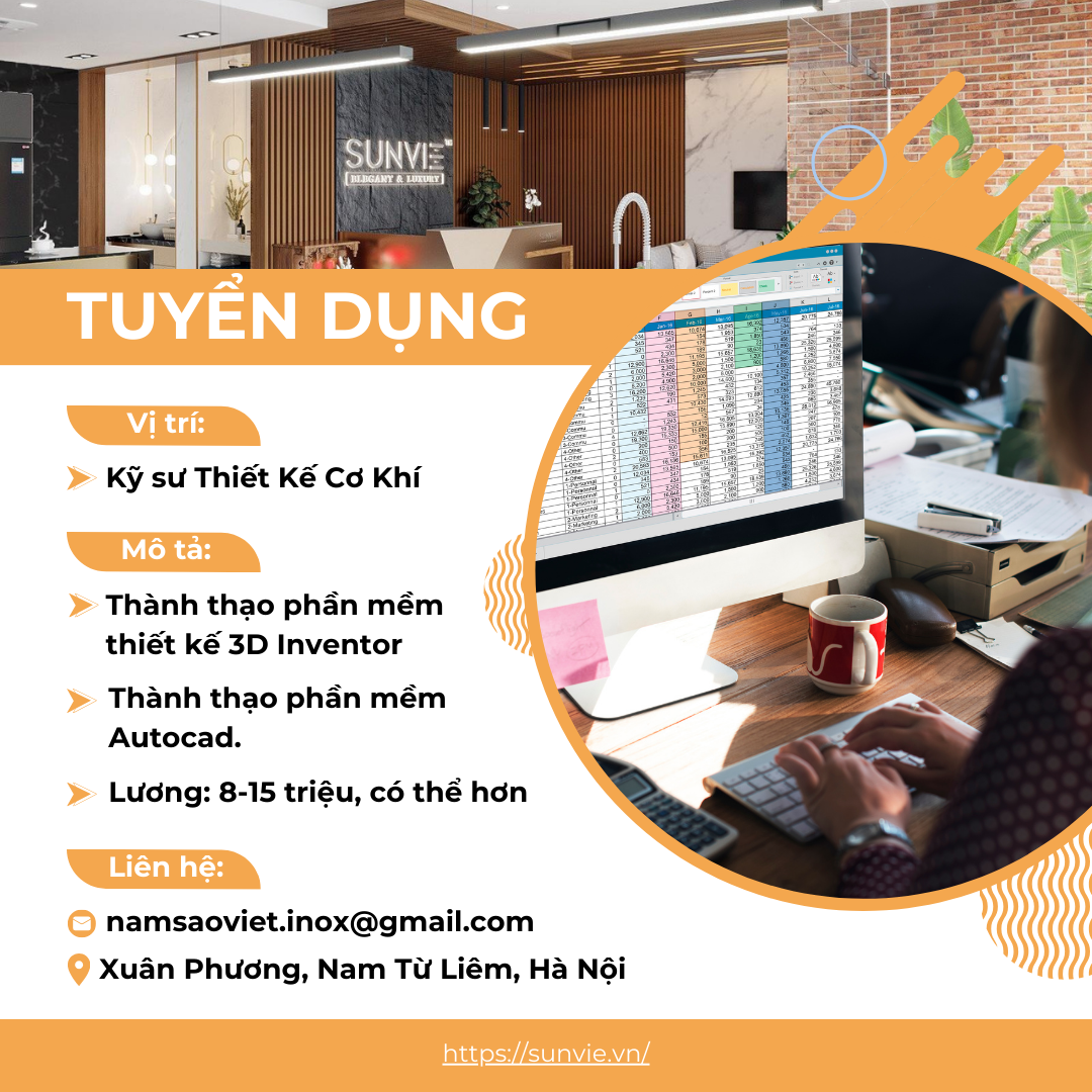 NĂM SAO VIỆT TUYỂN DỤNG KỸ SƯ THIẾT KẾ CƠ KHÍ