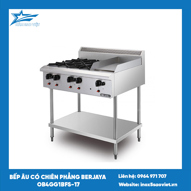 Bếp âu có chiên phẳng Berjaya OB4GG1BFS-17