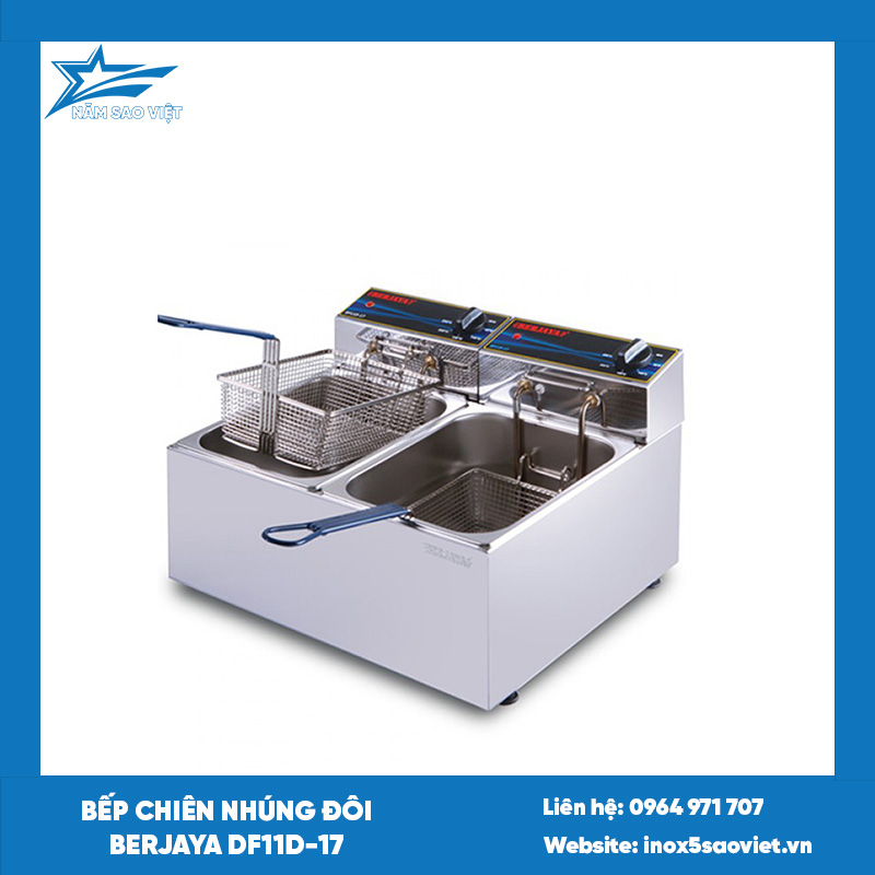 Bếp chiên nhúng đôi Berjaya DF11D-17
