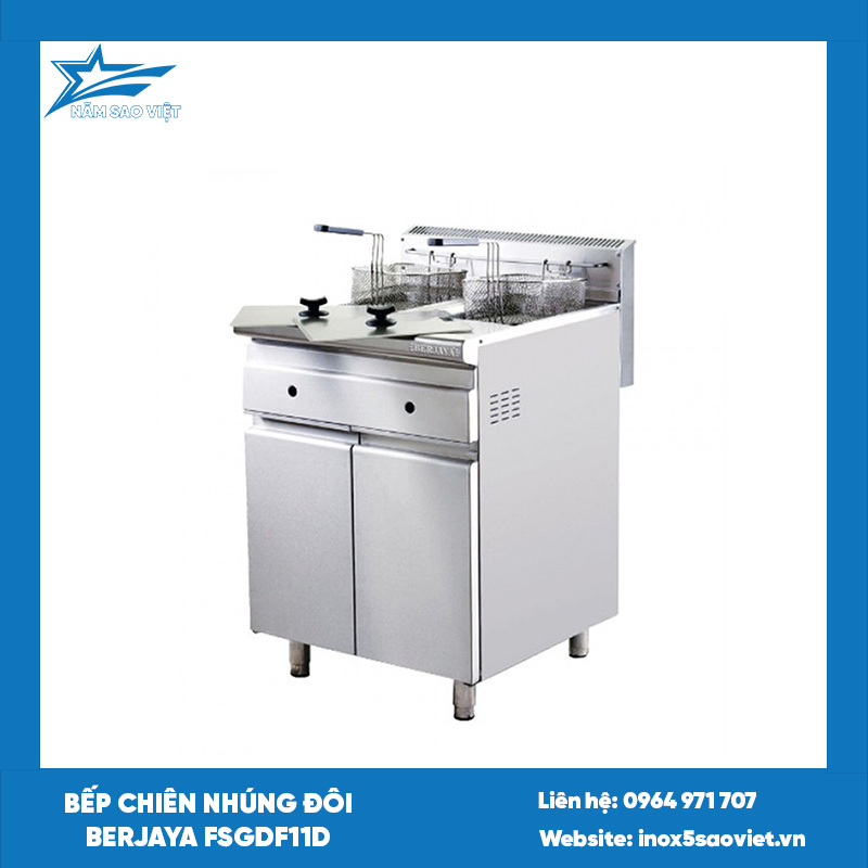Bếp chiên nhúng đôi Berjaya FSGDF11D