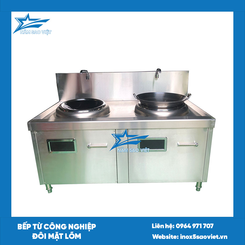 BẾP TỪ CÔNG NGHIỆP ĐÔI MẶT LÕM