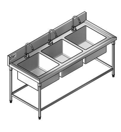 CHẬU RỬA 3 HỐ