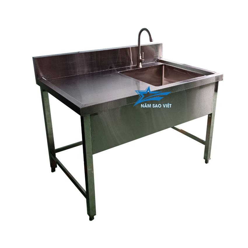 chậu rửa đơn lệch trái có bàn