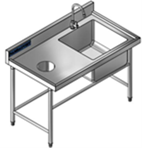 CHẬU RỬA ĐƠN CÓ LỖ XẢ RÁC