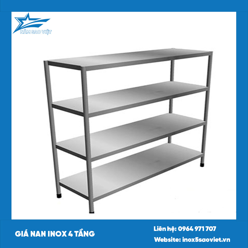 GIÁ NAN INOX 4 TẦNG