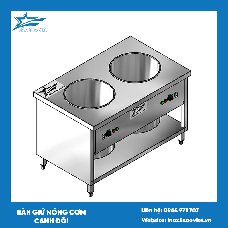 BÀN GIỮ NÓNG CƠM CANH ĐÔI