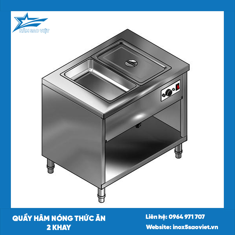 QUẦY HÂM NÓNG THỨC ĂN 2 KHAY