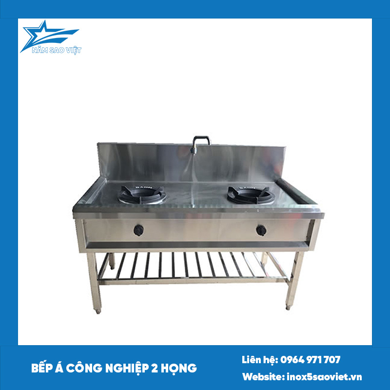 Bếp á công nghiệp 2 họng