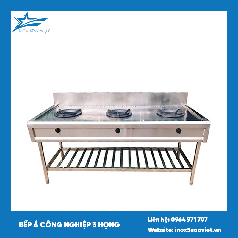 Bếp á công nghiệp 3 họng